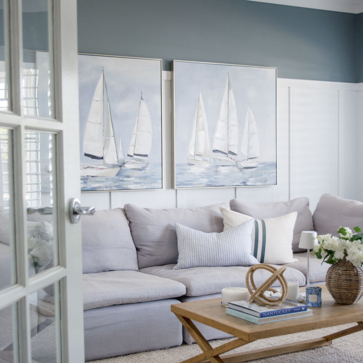 Sailing Dreams 1 Canvas In Antique Silver Frame