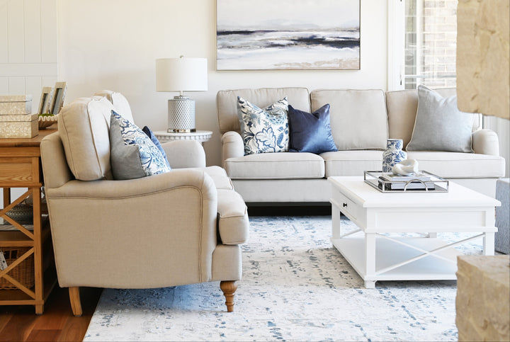 Madeline Linen 3 Seater Lounge