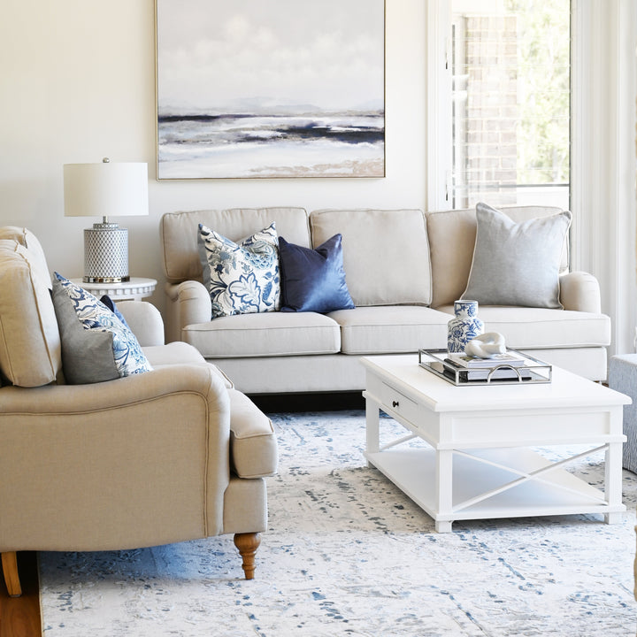 Madeline Linen 3 Seater Lounge