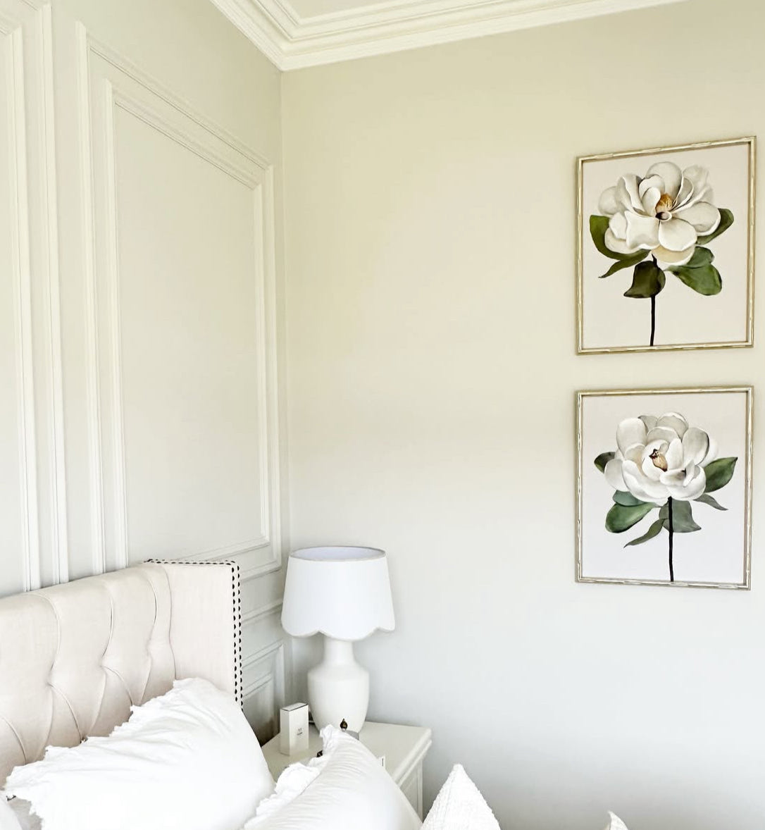 Magnolia 1 Small Canvas In Bamboo Champagne Frame