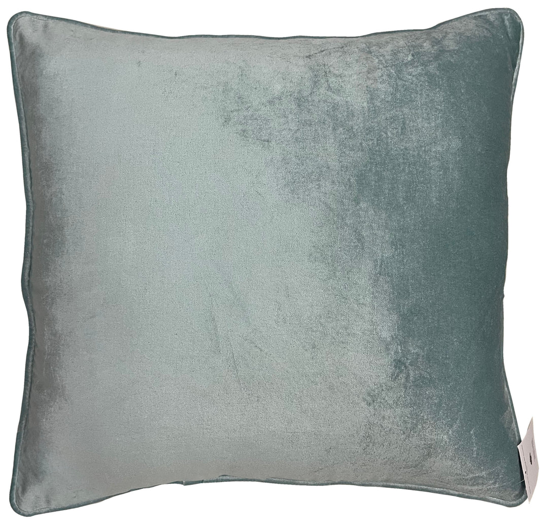 Mist Velvet Luxury Square Cushion With Feather Insert