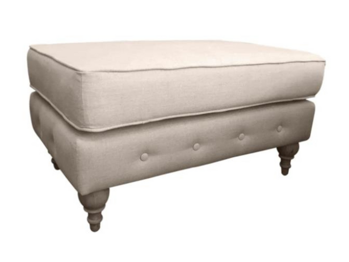 Madeline Linen Ottoman
