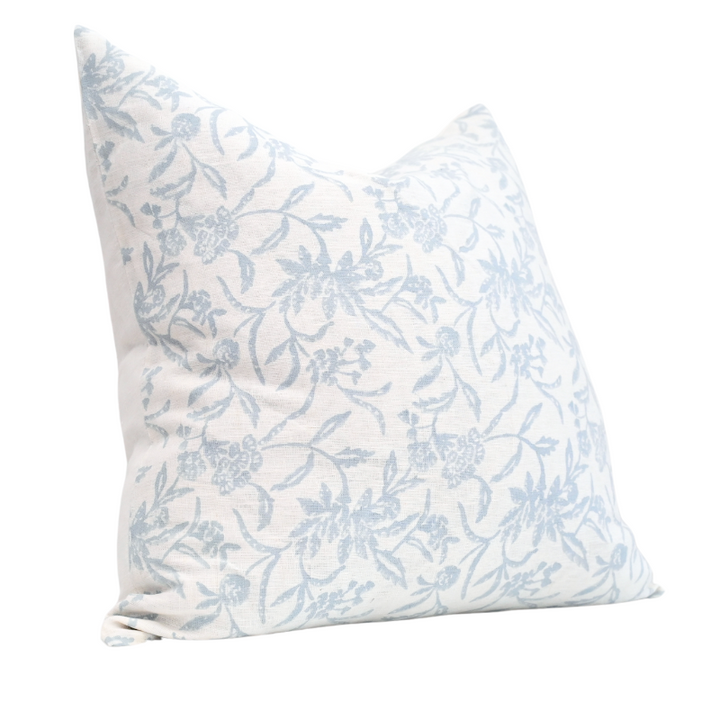Boronia Block Print Linen Cushion