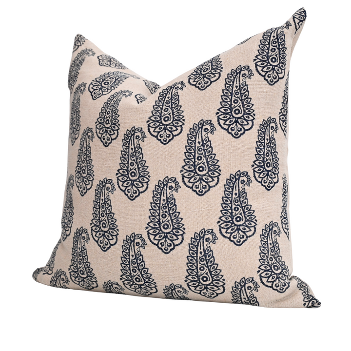Paisley Linen Square Cushion