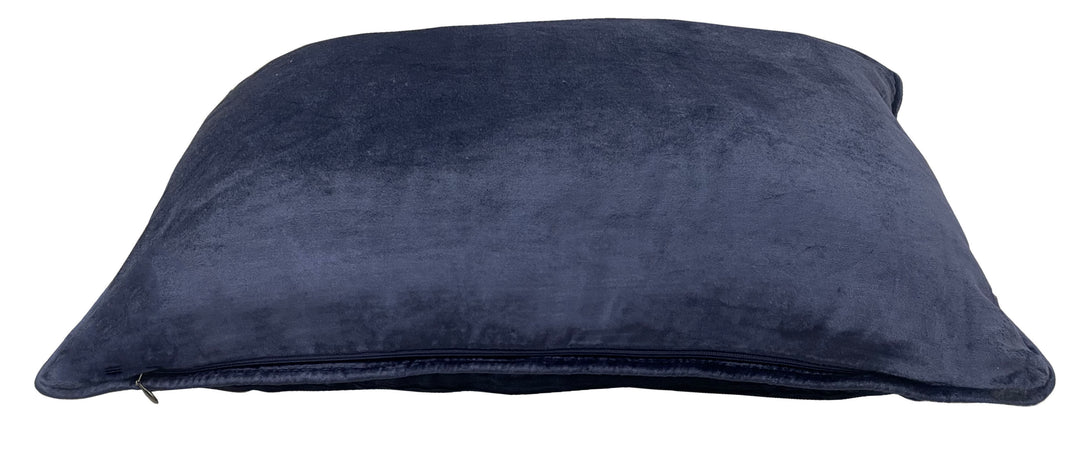 Sapphire Velvet Luxury Lumbar Cushion With Feather Insert