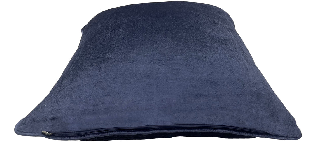 Sapphire Velvet Luxury Square Cushion With Feather Insert