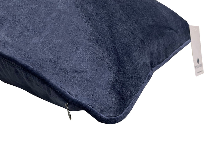 Sapphire Velvet Luxury Lumbar Cushion With Feather Insert