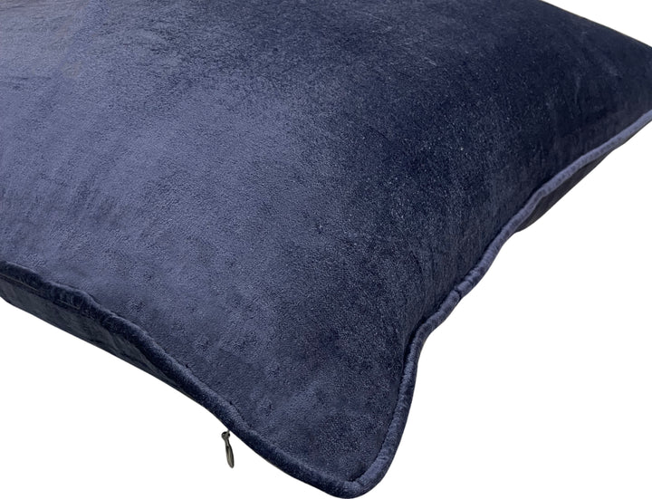 Sapphire Velvet Luxury Square Cushion With Feather Insert
