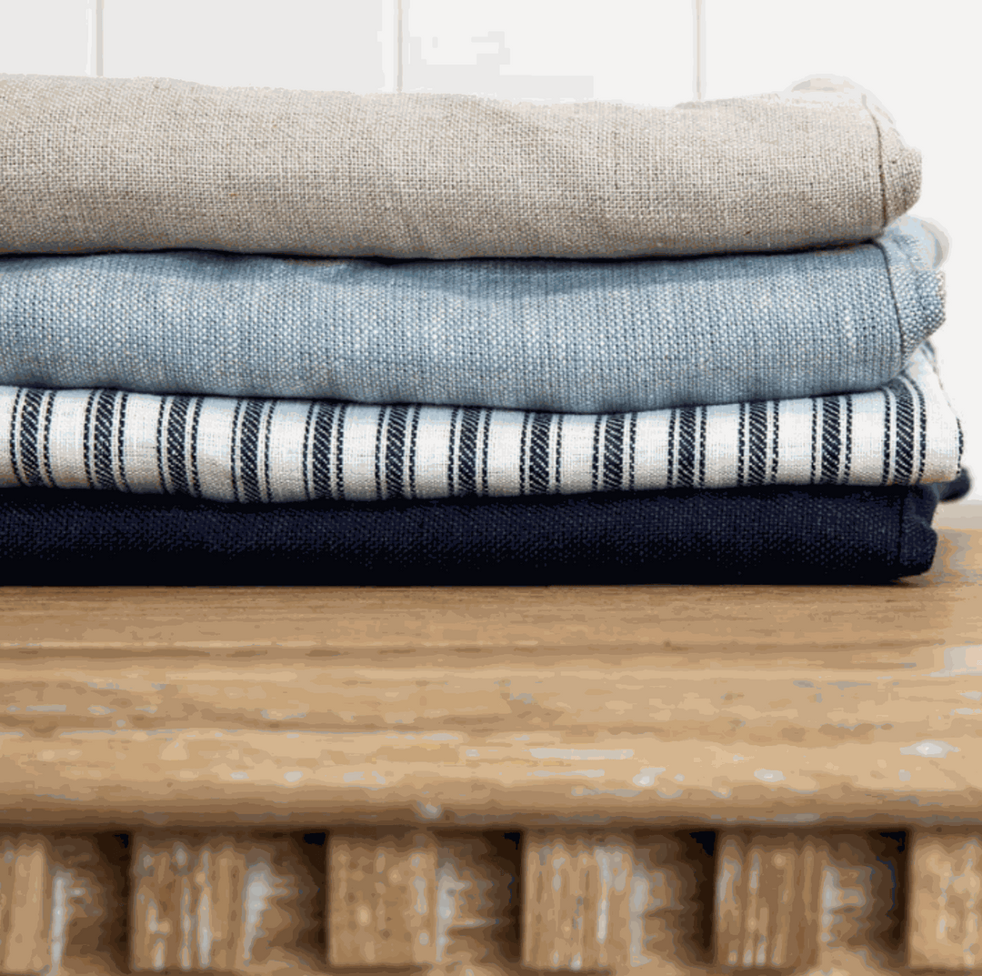 100% Linen Valance - Navy