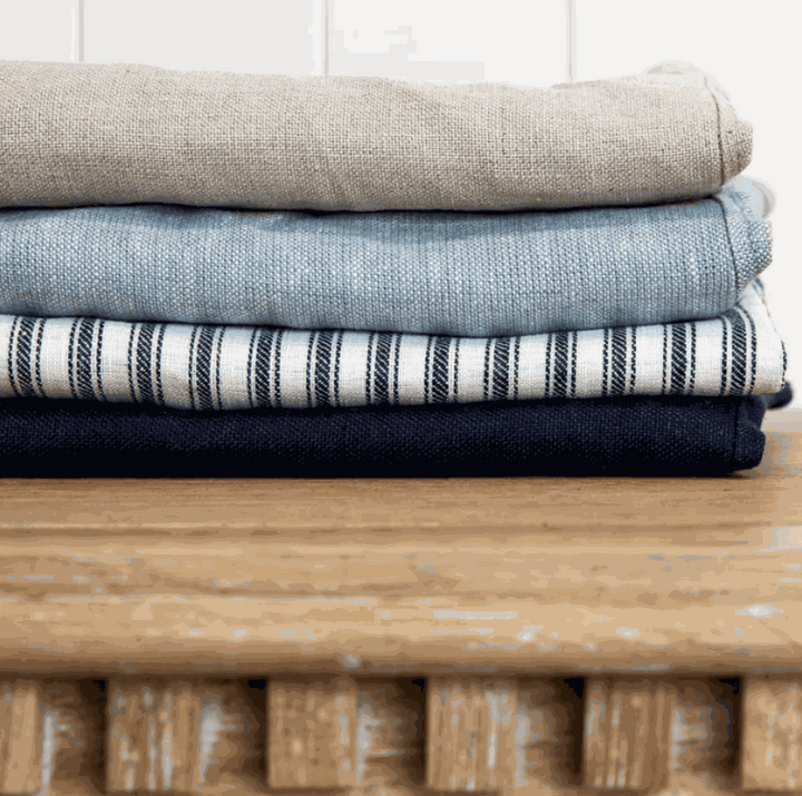 100% Linen Valance - Navy