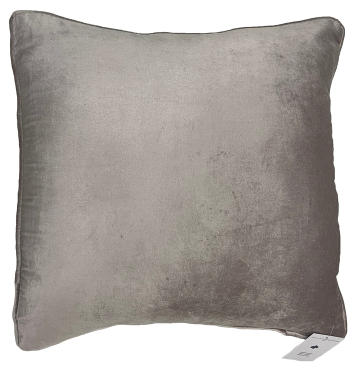 Taupe Velvet Luxury Square Cushion With Feather Insert