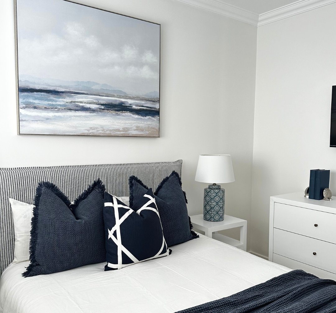 Ocean Breeze Extra Large Canvas In Antique Silver Frame