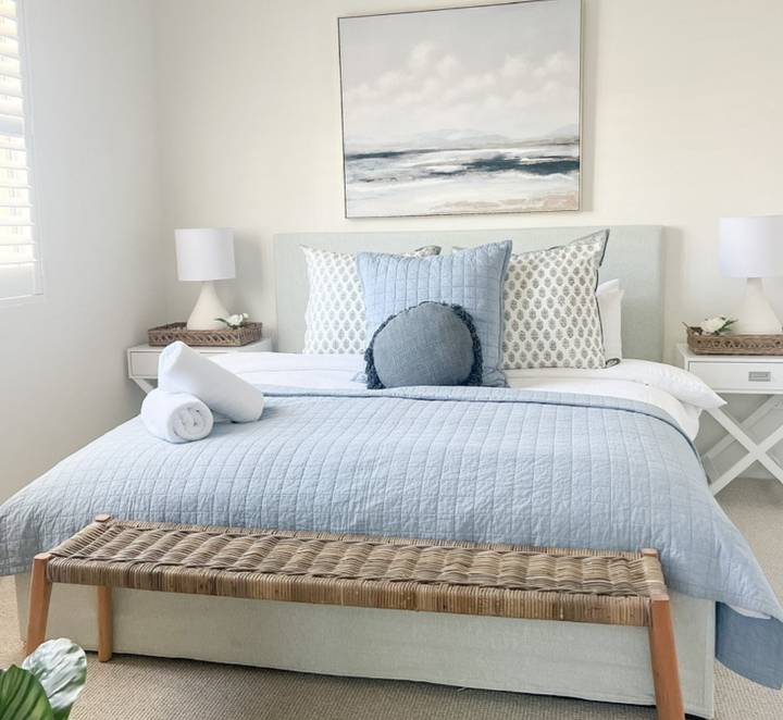 Ocean Breeze Extra Large Canvas In Antique Silver Frame