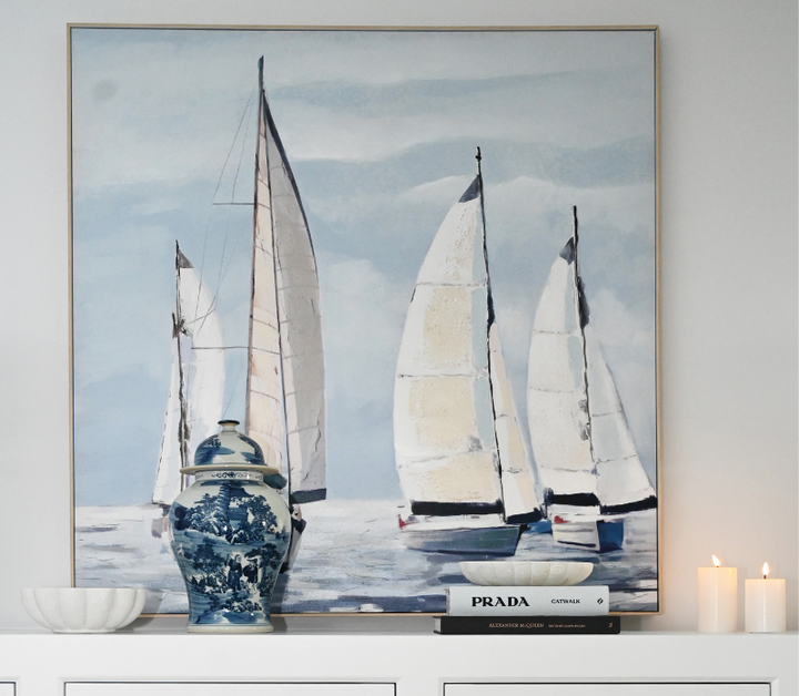 Sail Away Canvas In Antique Silver Frame