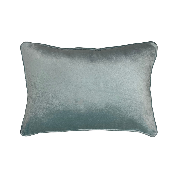 Seafoam Velvet Luxury Lumbar Cushion