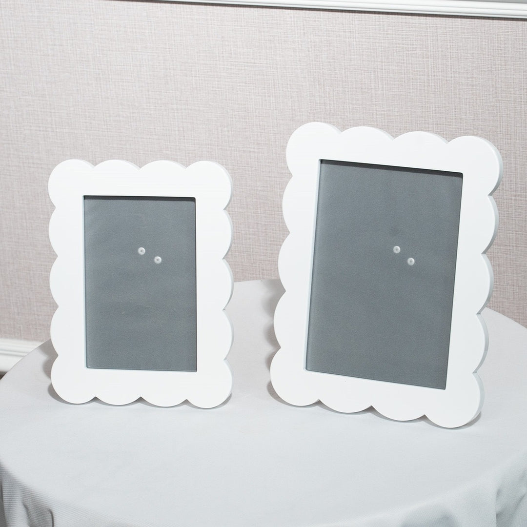 Scallop White Photo Frame- 2 sizes available