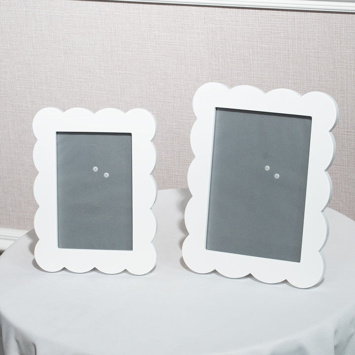 Scallop White Photo Frame- 2 sizes available