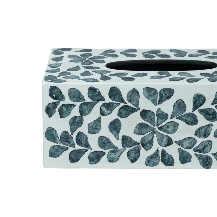 Vine Sea Green Mother of Pearl Tissue Box