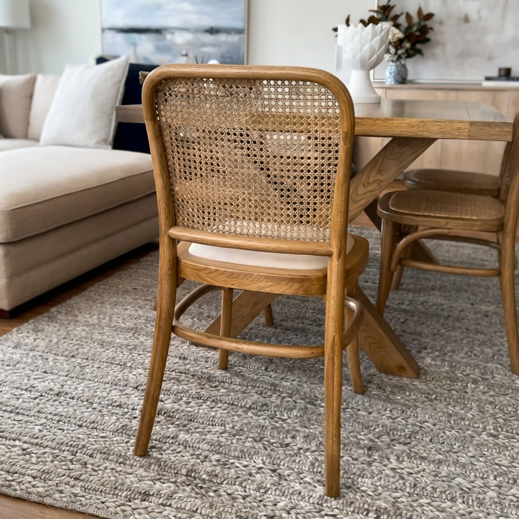 Riviera Natural Oak and Linen Dining Chair