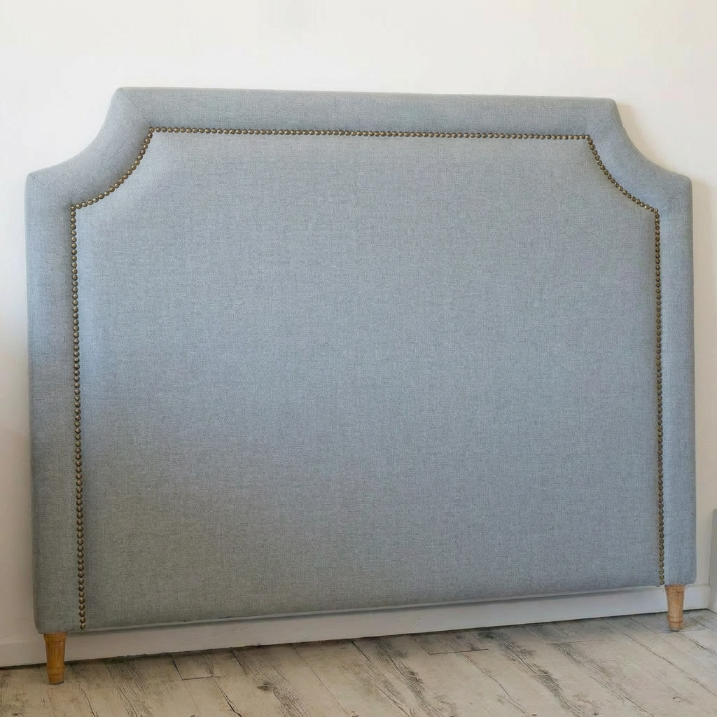 Scarlett Linen Bedhead with studs