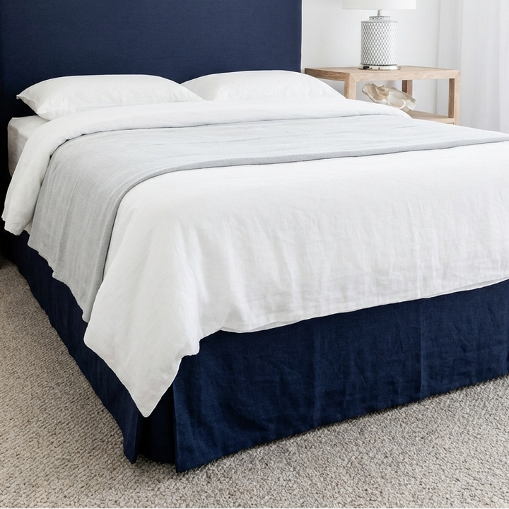 100% Linen Valance - Navy