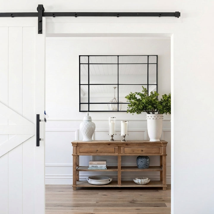 Newport Black Rectangular Wall Mirror