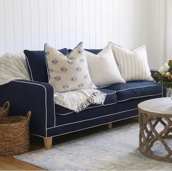 Martha 3 Seater Linen Lounge
