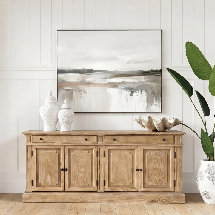 Quiet Shore Canvas in Antique Silver Frame