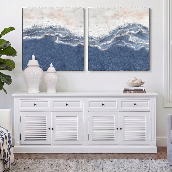 Reef Outlook 1 Canvas In Antique Silver Frame