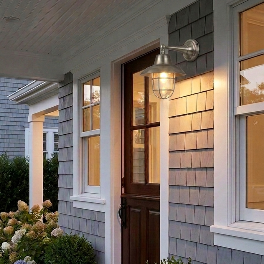 Oxford Outdoor Wall Lamp In Antique Silver