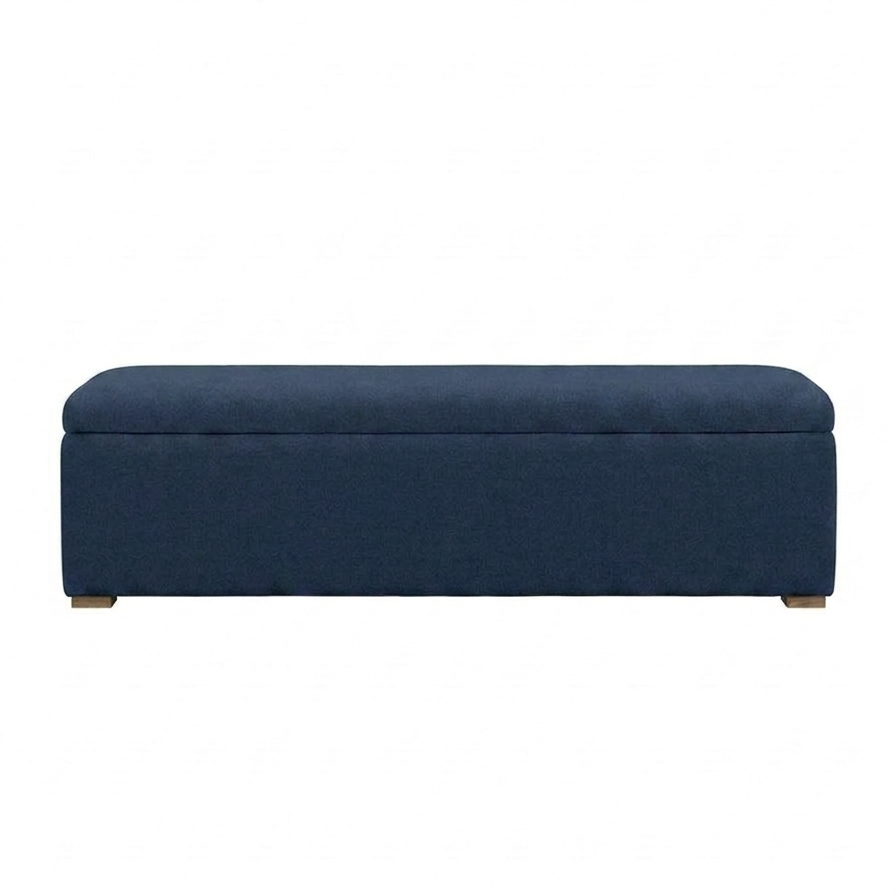 Abigail Plain Top Upholstered Storage Box