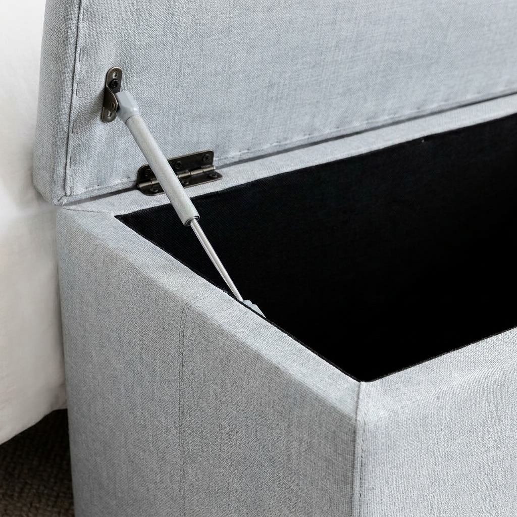 Abigail Plain Top Upholstered Storage Box