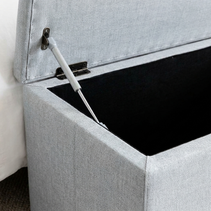 Abigail Plain Top Upholstered Storage Box