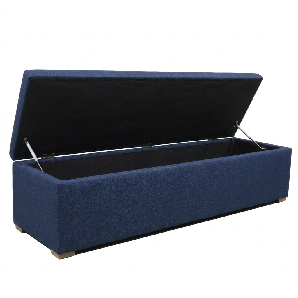 Abigail Plain Top Upholstered Storage Box