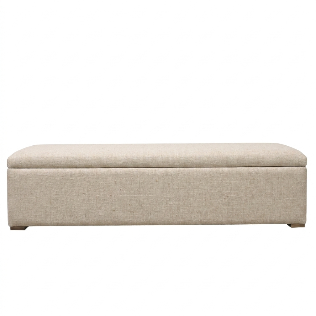 Abigail Plain Top Upholstered Storage Box