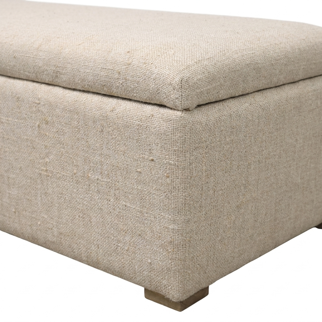 Abigail Plain Top Upholstered Storage Box