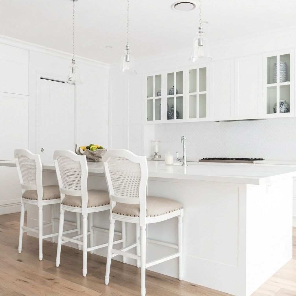 April Luxury Upholstered Kitchen Stool