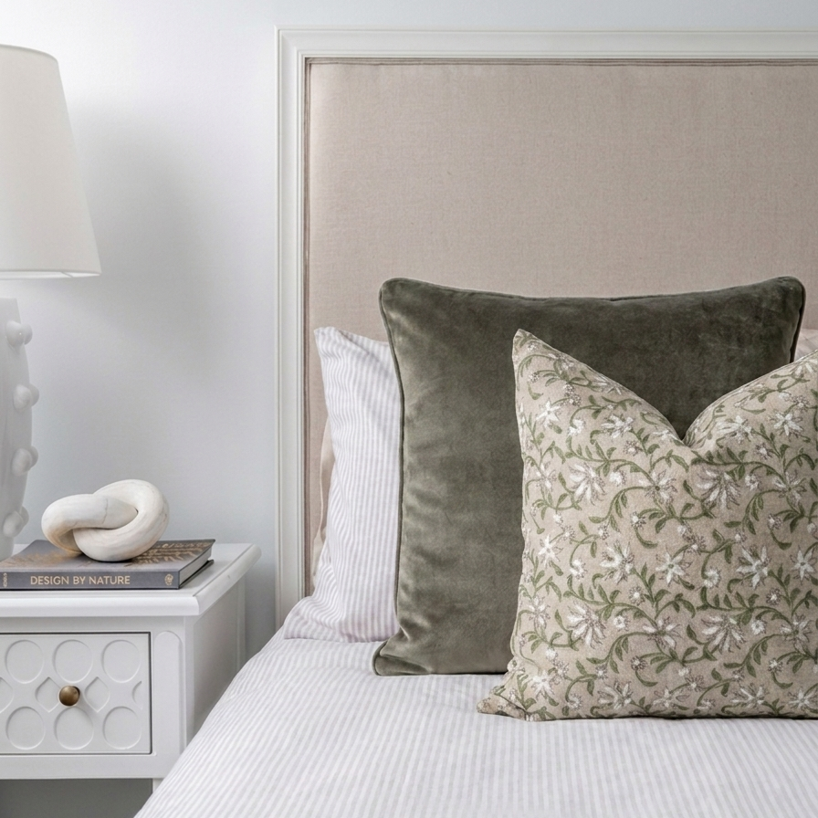 Pewter Velvet Luxury Square Cushion With Feather Insert
