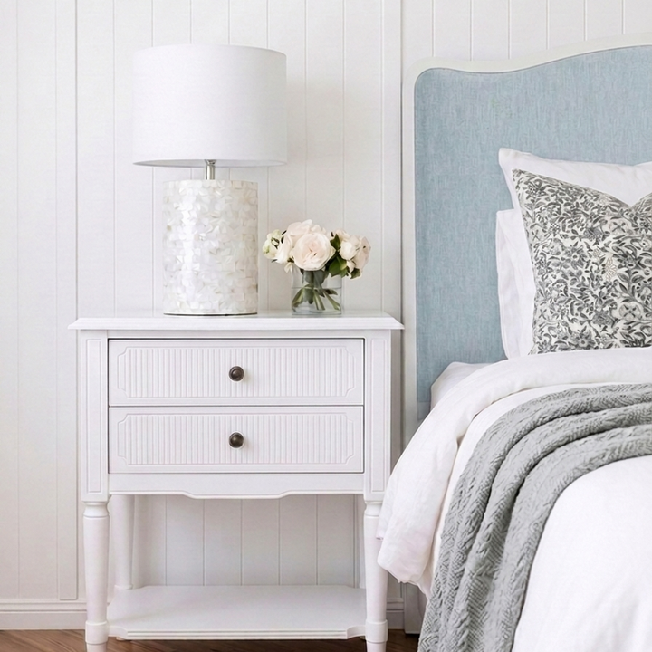 Pearl Oval Mother Of Pearl Table Lamp
