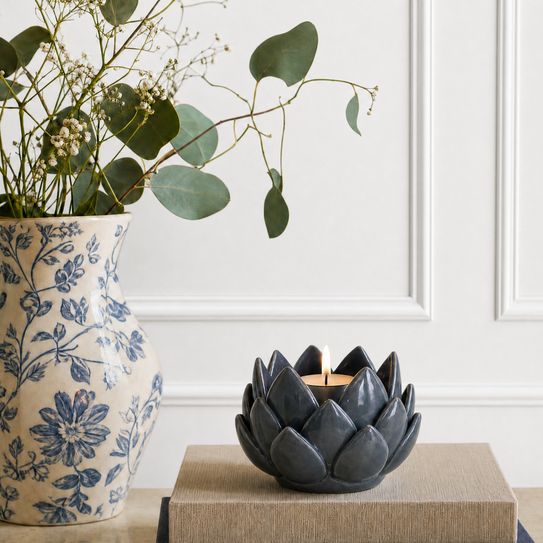 Artichoke Ceramic Candle Holder