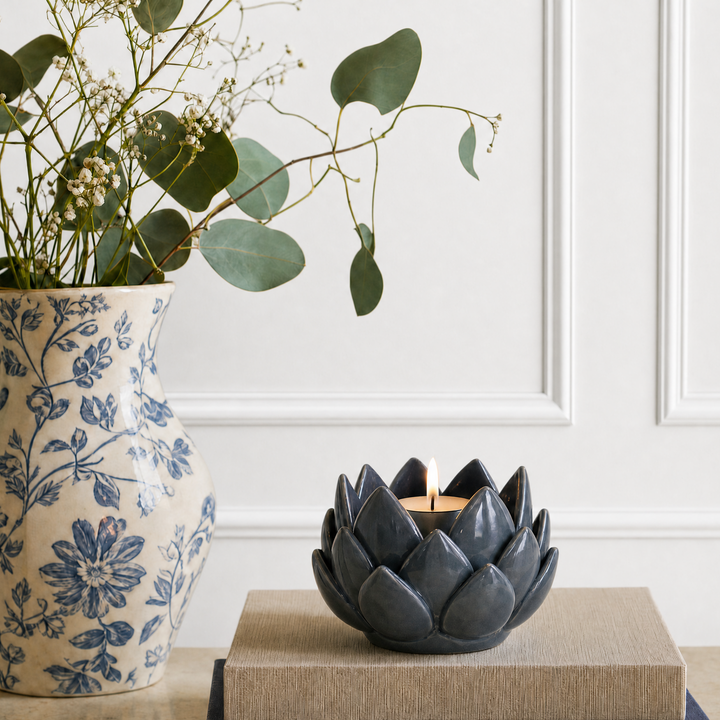 Artichoke Ceramic Candle Holder