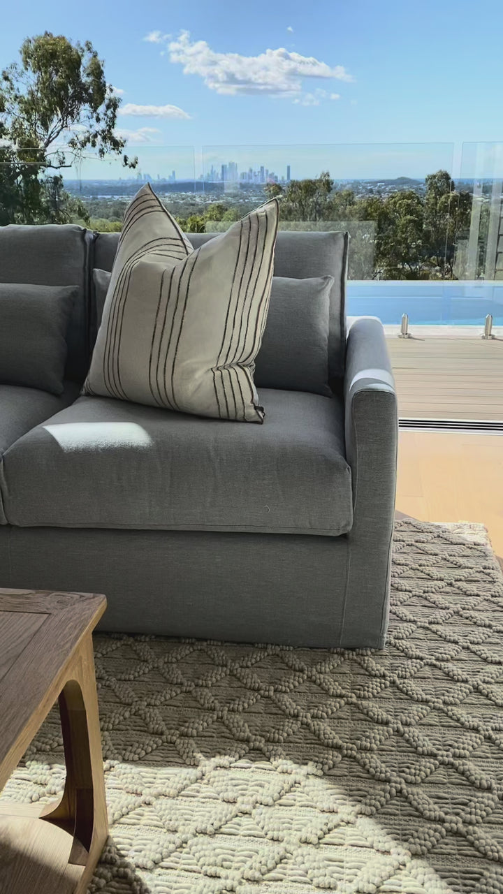 Capri Slip Cover Linen 2 Seater Lounge