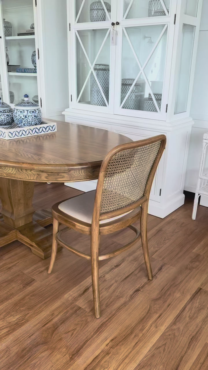 Riviera Natural Oak and Linen Dining Chair