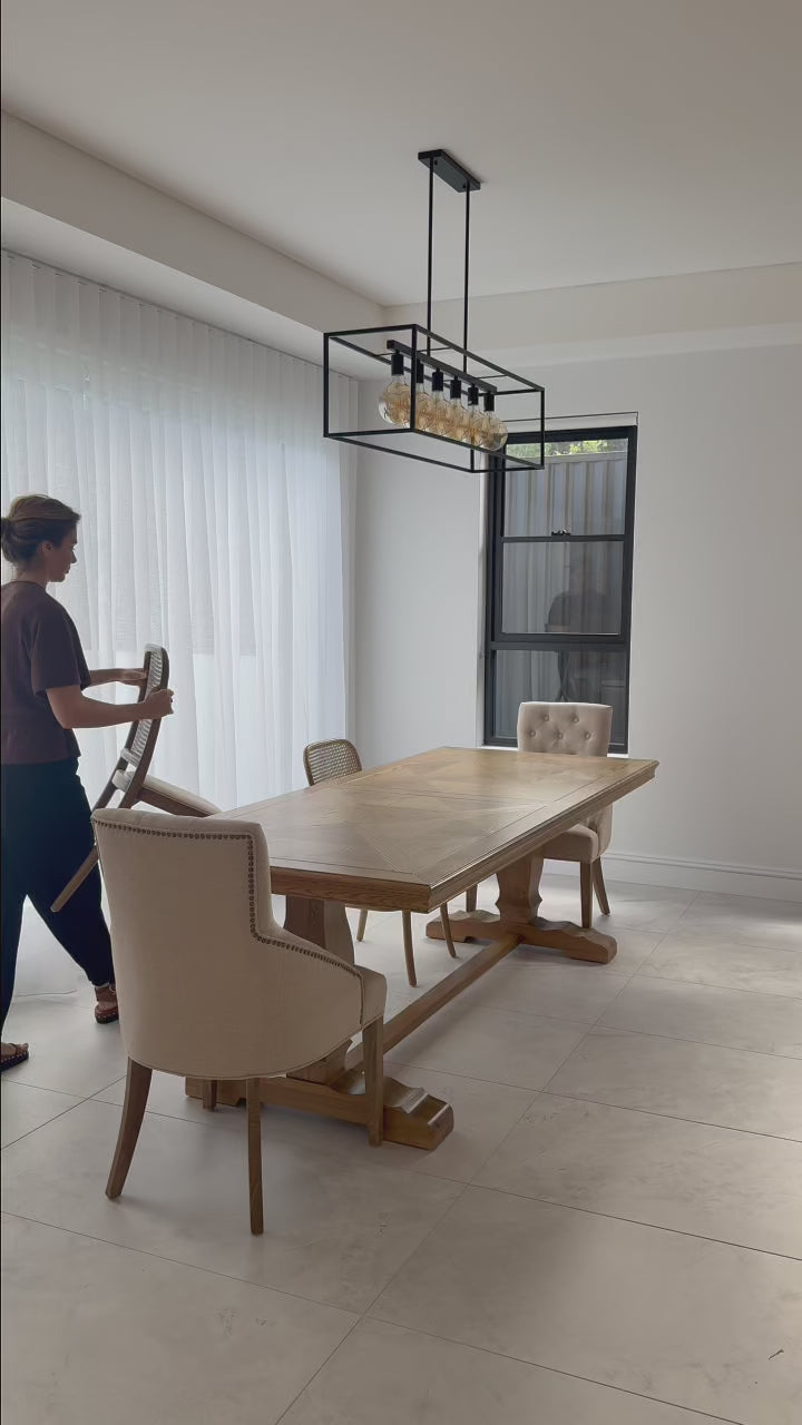 Riviera Natural Oak and Linen Dining Chair