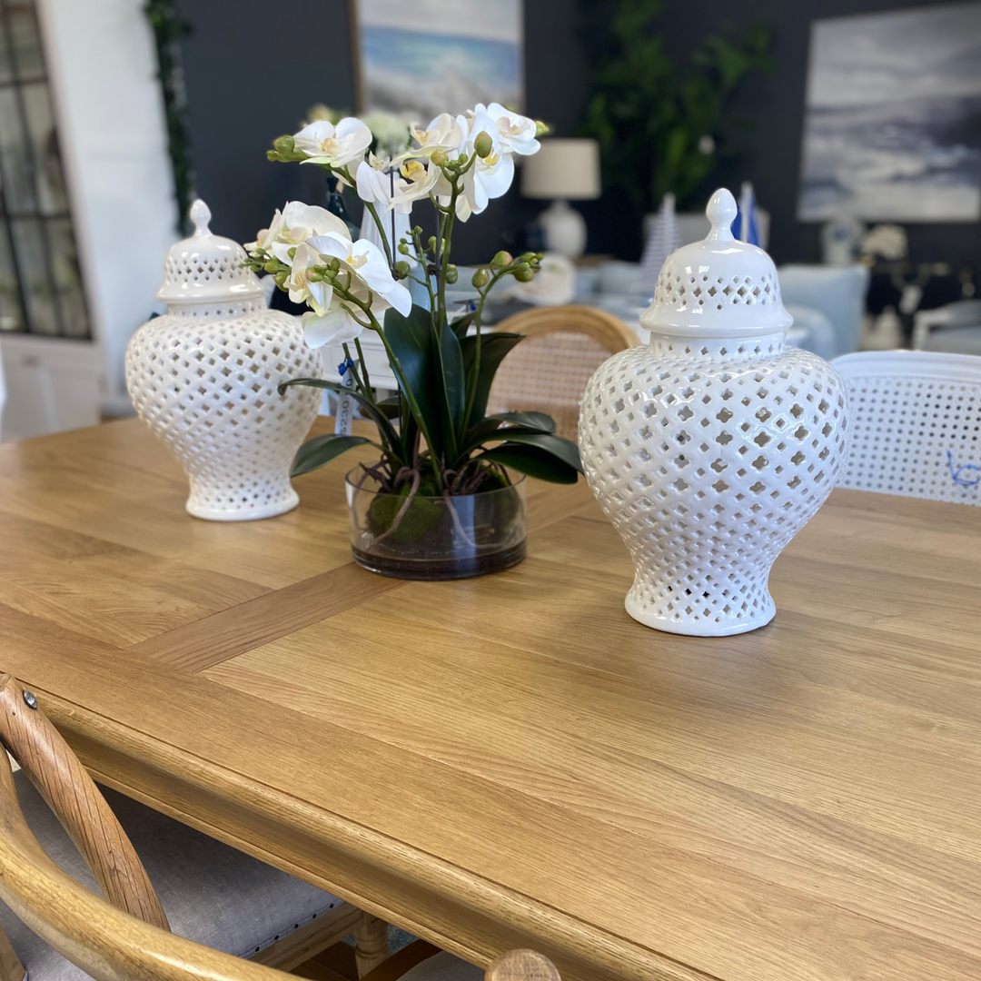 Temple Handmade White Ginger Jars