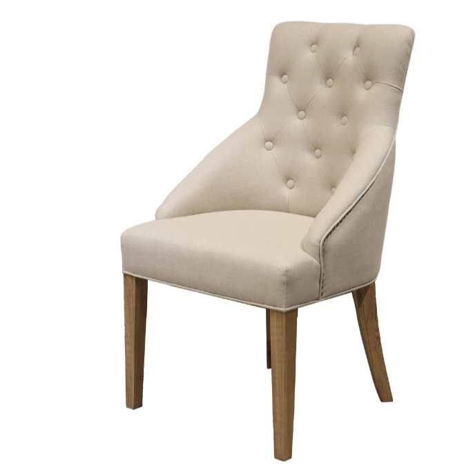 Leopold Upholstered Linen Dining Chair