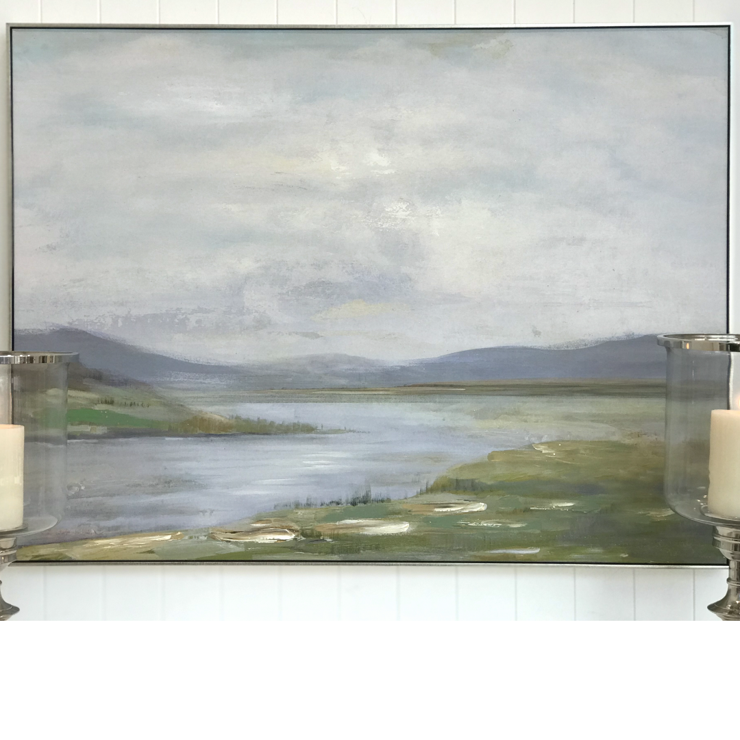 Riverbend Canvas In Antique Silver Frame