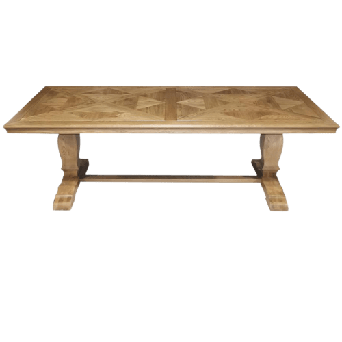 Kensington Parquetry Natural Oak Dining Table Test Assembly