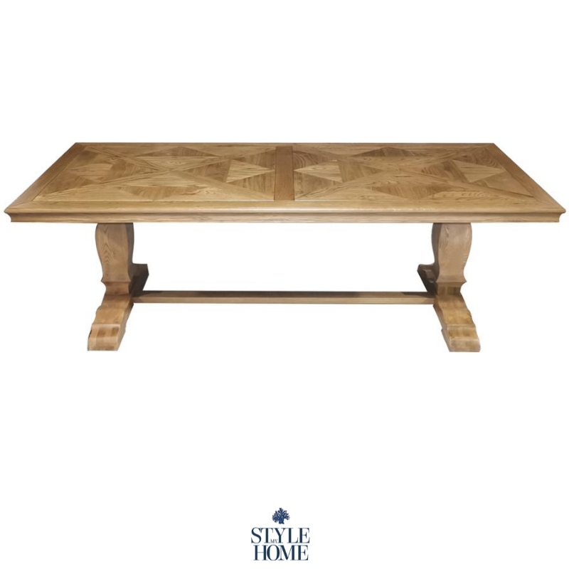 Kensington Parquetry Natural Oak Dining Table Test Assembly