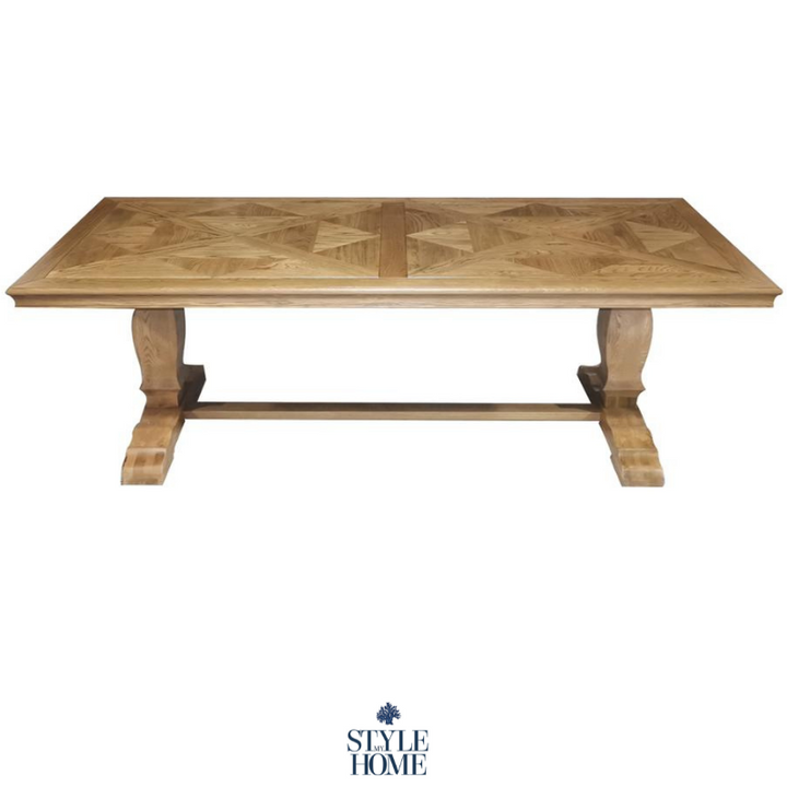 Kensington Parquetry Natural Oak Dining Table Test Assembly
